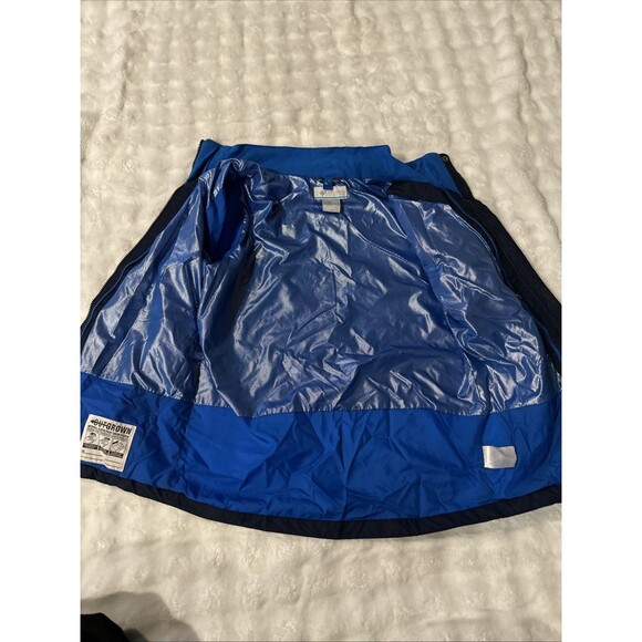 Columbia Boys Size Large Ski Jacket Snowboard Blue Outgrown Sleeve Omni Tech - Picture 7 of 14